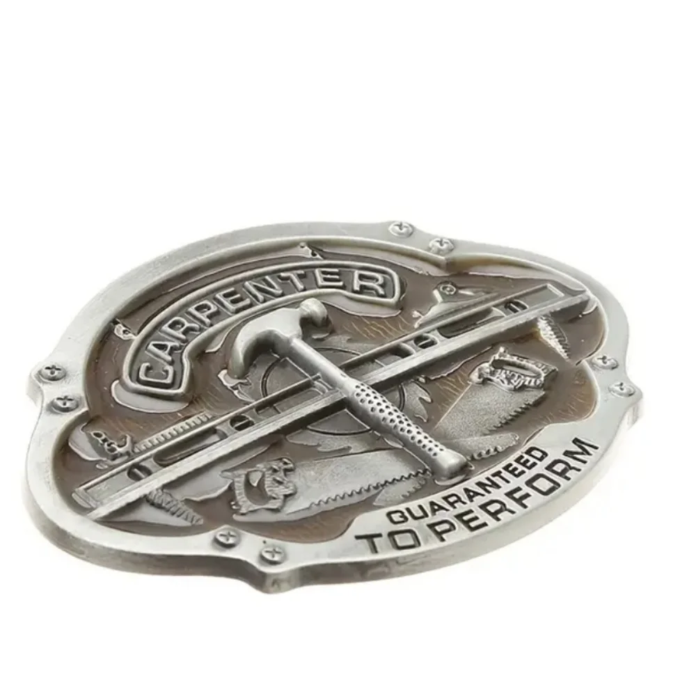 New carpenter Hammer Level Saw Tools belt buckle